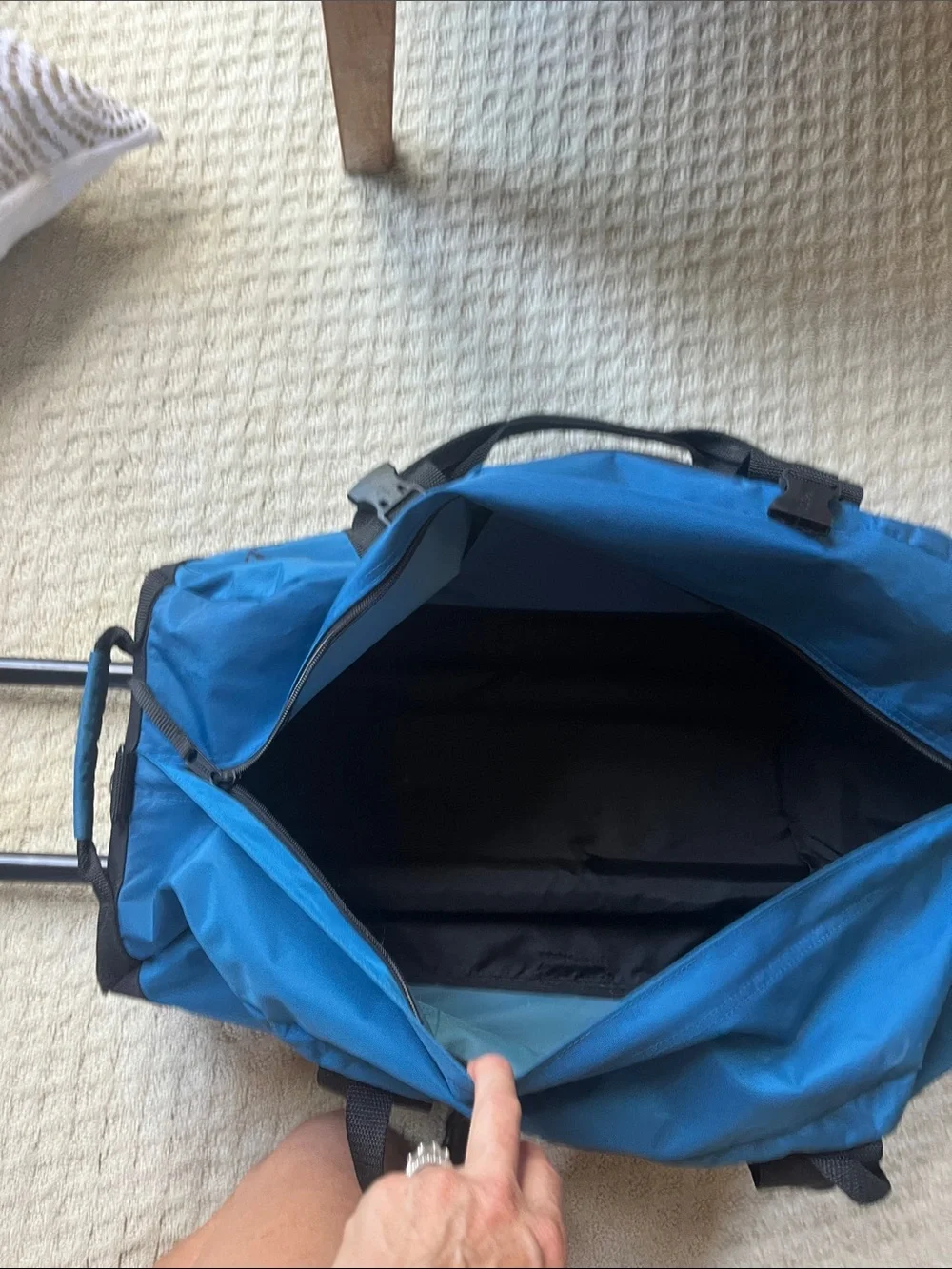 L.L. Bean Blue and Black Kids Duffel Bag